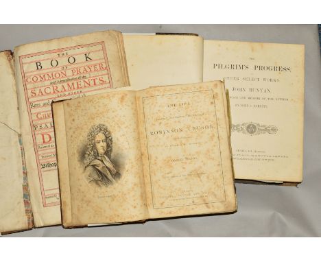 BUNYAN, JOHN, The Pilgrims Progress and other select works, pub. Adam, 1870, with beautiful Adam colour plates in a full leat