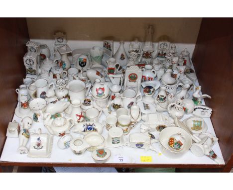 SECTION 11. A large collection of assorted crested china including Goss and others.