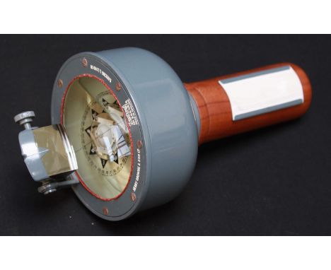 A Henry Browne & Son hand held marine whiskey compass, with prism top.