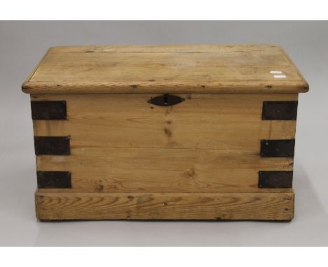 A small Victorian pine trunk.