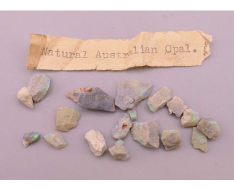 A small quantity of natural Australian opal.  