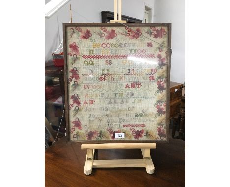 1871 DATED SAMPLER (fading &amp; staining)
