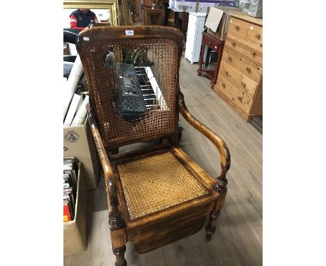 COMMODE CHAIR &amp; PAIR OF BEDROOM CHAIRS
