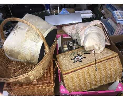 BOX BASKET OF SEWING HEMS SEWING BASKET HAMPER SEWING STAND