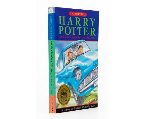 Rowling, J. K. Harry Potter and the Chamber of Secrets, first edition, first issue, London: Bloomsbury, 1998, paperback, prin