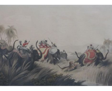 SAMUEL HOWITT (1765-1822) Driving a Tiger out of the Jungle; The Return from Hog Hunting; Peacock Shooting; Beating Sugar Can