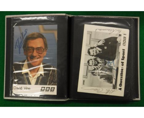 A quantity of various sporting ephemera to include many signed photographs and postcards including George Best, David Vine, D
