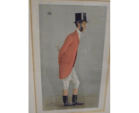 A collection of five Vanity Fair prints including "The Huntsman", "An Old Master", "A Leicestershire Man", "Bay" and "Serlby"