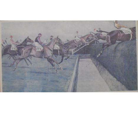AFTER CECIL ALDIN "Racehorses over the sticks", a Chelsea Green Editions limited edition colour print No'd,. 225/800