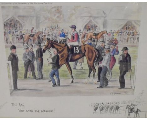 AFTER A J GOOSEMAN "The rag out with the washing", limited edition colour print No'd. 295/1000, signed in pencil lower right,