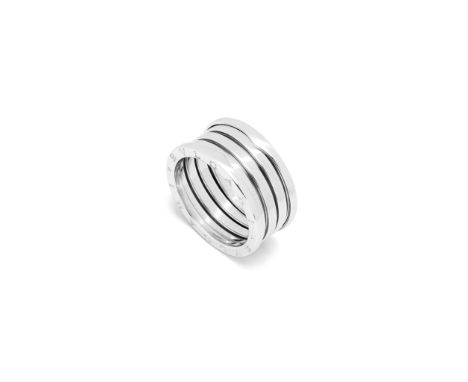  Bulgari: A 'B.Zero.1' ring  The coiled sprung band engraved BVLGARI, signed, stamped 750, numbered A95255, with Italian mark