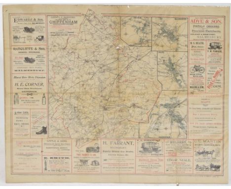 Stephens &amp; Mackintosh of Leicester - business map of the Chippenham Parliamentary Division of Wiltshire, scale 1" per 1 m