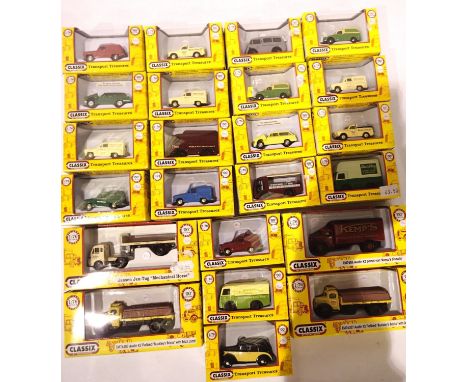 Twenty three Classix OO scale cars, vans, trucks etc, boxed. P&amp;P Group 2 (£18+VAT for the first lot and £3+VAT for subseq