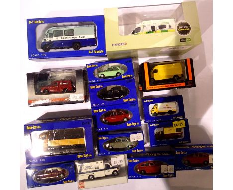 Fifteen BT models, Oxford, trackside, OO scale and N gauge vehicles. P&amp;P Group 2 (£18+VAT for the first lot and £3+VAT fo