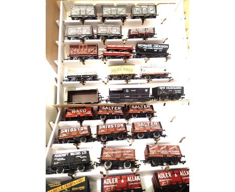 Thirty unboxed OO wagons, mostly Bachmann contained in a Bachmann Collectors Club box. P&amp;P Group 3 (£25+VAT for the first
