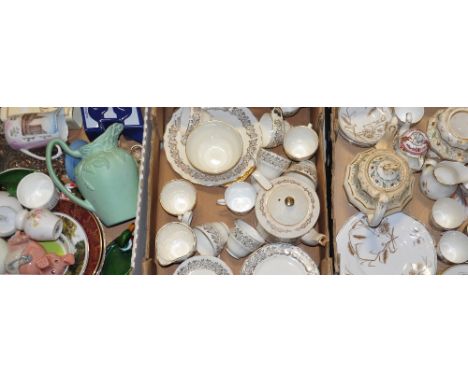Three boxes of ceramics to include Grindley teaware, Wedgwood and Royal Worcester. 