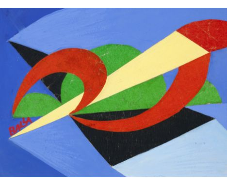 GIACOMO BALLA (1871-1958)Linea di velocità + paesaggio signed 'Balla' (centre left); stamped three times with the Pugno di Bo