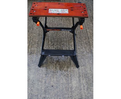 A vintage Black & Decker Workmate folding bench. H76cm