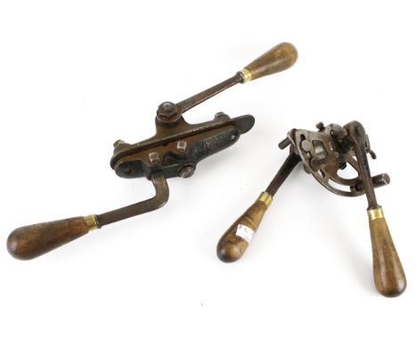 Two vintage steel benders. With wooden handles, L48cm