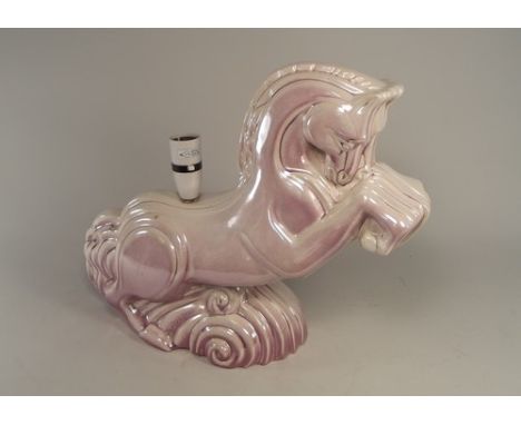 SUNSET CERAMICS.
A Sunset Ceramics, Newlyn lamp base. Length 38cm.