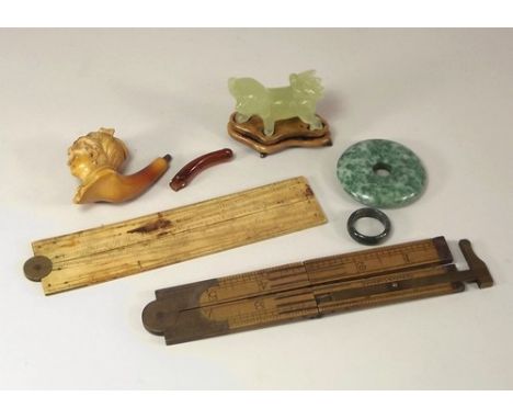 RULES ETC.
A Meerschaum pipe (a.f.), a folding rule, a slide rule etc.