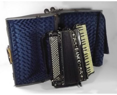ACCORDION.
A Ranco Antonio, 120 bass piano accordion, cased.