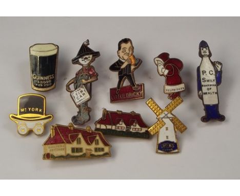 ENAMEL BADGES.
Various advertising badges etc.
Note: Lots 400-414 are mostly badges by Miller of Birmingham. Many obtained by