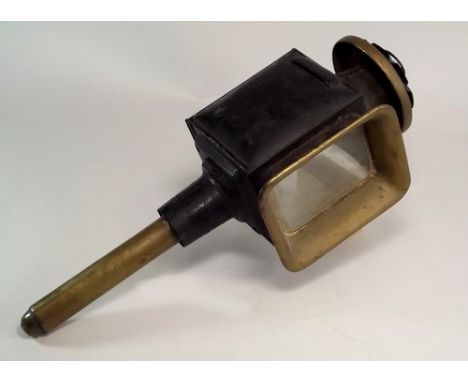 CARRIAGE LAMP.
A brass mounted carriage lamp.