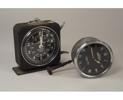 CAR CLOCK ETC. 
A British Jaeger dashboard clock & Smith's darkroom timer.