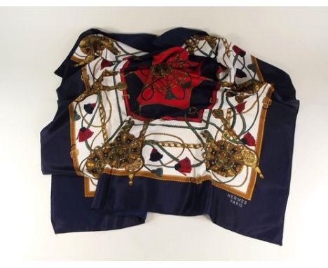 HERMES.
An Hermes, Paris silk square. CONDITION REPORTS: The size is 86 x 88cm. The condition is generally very good, except 