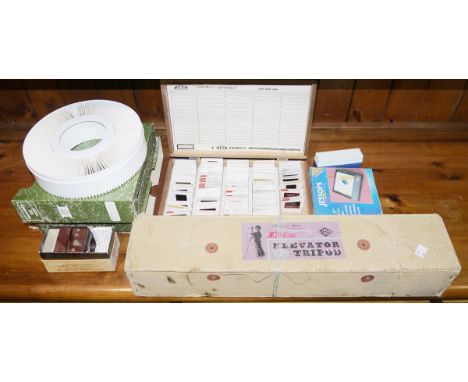 Large collection of coloured photographic slides including views from around the world, some in Hamimex 120 rondex slide maga