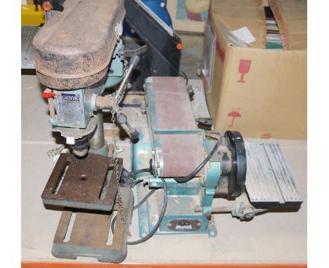 Draper pillar drill model D13/5 together with a Draper belt and disc sander model no. BDS366 (2)