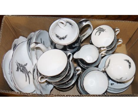 Mixed lot of ceramics and glass ware including Royal Albert 'night and day' coffee set, Royal Stafford part tea sets, etc tog