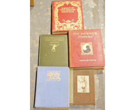 Dulac, Edmond "Rubaiyat of Omar Khayyam", Hodder &amp; Stoughton, colour plates tipped in with lettered tissue guards, some s