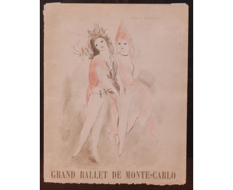 Marie Laurencin (French 1883-1956) - Grand Ballet de Monte Carlo, lithograph in colour, facsimile signature upper right, 30 x