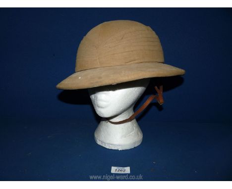 A Smith, Campbell &amp; Co., Ceylon, Made in India Pith Helmet.