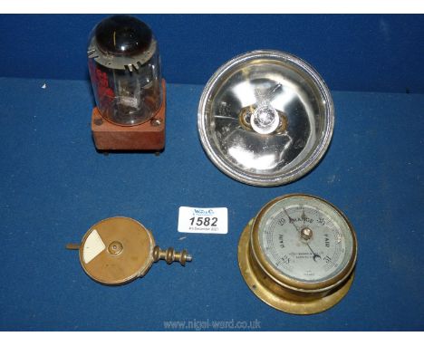 A miniature marine style brass cased Aneroid Barometer 'Sestrel' ''Henry Browne &amp; Son Ltd, Boulding, Essex'', 3 1/2'' dia