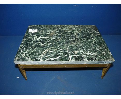 A small console style Shelf having marble top, 13'' x 9''