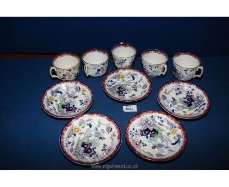 A small quantity of George Frederick Bowers, mark with Staffordshire Knot and initials G.F.B., Pekin pottery, c. 1841-1867 in