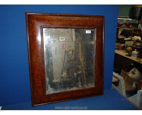 An 18th c. Oyster veneered Cushion Mirror, 25'' x 27 1/2''.