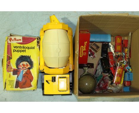 A collection of assorted toy vehicles including a boxed 'oo' gauge Tri-ang 4-6-4 Tank loco Maroon Liver, a boxed Pelham Ventr