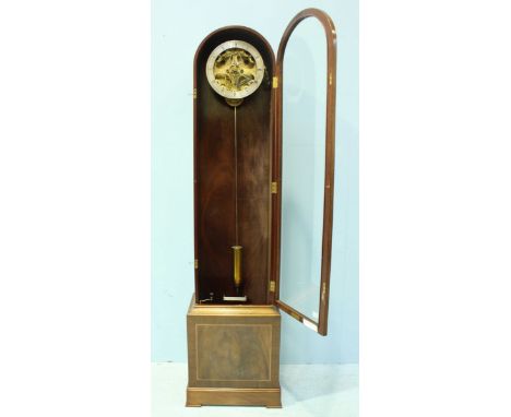 A well-made Regulator clock after a design by Claude B. Reeve and built by John Dilly, with exposed movement and escapement, 