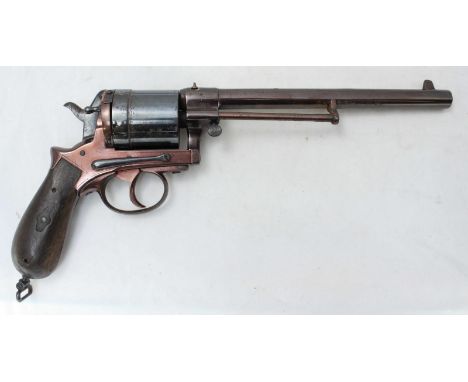 A Gasser, Wien M1870 Patent long-barrel centre fire revolver, 11.3mm calibre, with 9-inch barrel, six-shot cylinder magazine,
