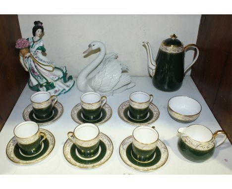 SECTION 10. A fifteen-piece Spode 'Oaklea' pattern coffee service comprising of coffee cans and saucers, a coffee pot and sug