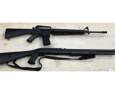 Two full size Air Soft guns of a M16 and Tactical 12gage.Must be over 18 to purchase this item.