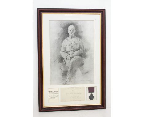 Victoria Cross interest facsimile image of Frederick Roberts, 1st Earl Roberts, together with a reproduction of his Victoria 