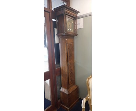 A GEORGE III THIRTY HOUR LONGCASE CLOCK WITH 25cm BRASS AND SILVERED DIAL SIGNED 'JOHN GREAVES, BIRMINGHAM', the oak case wit