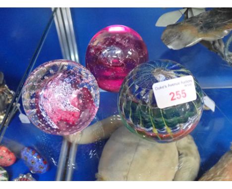 TWO CAITHNESS GLASS PAPERWEIGHTS and a Maltese example (3)
