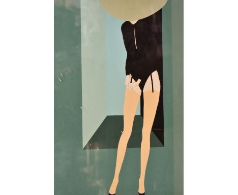After Amleto Costa Dalla (Italian 1929) colour print 'Woman Pulling up Her Stockings', signed in plate lower left and centre,