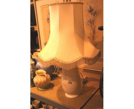 Poole pottery cream ceramic table lamp with shade. Not available for in-house P&PCondition Report: All electrical items in th